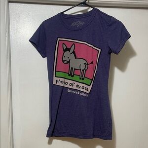 David and Goliath photo of my ass donkey shirt size medium